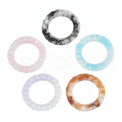 Two Tone Transparent Resin Decoden Cabochons CRES-S302-37-1