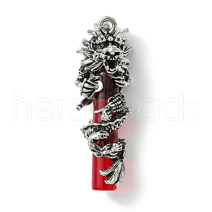 Tibetan Style Alloy & Glass Big Pendants FIND-B041-02AS-03-1