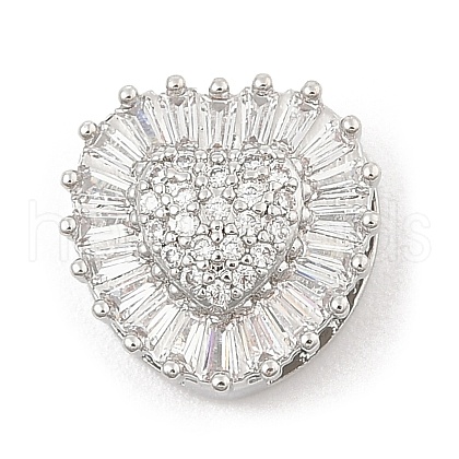 Brass Micro Pave Cubic Zirconia Slide Charms ZIRC-I068-03P-A-1