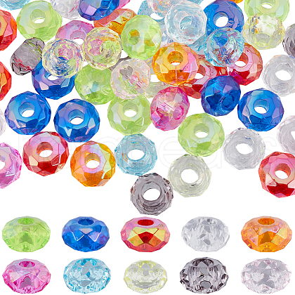 SUNNYCLUE Transparent Acrylic Large Hole Beads MACR-SC0001-33-1