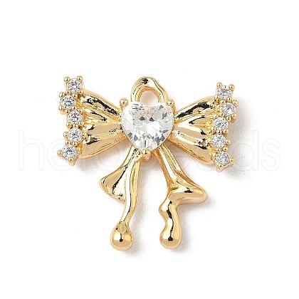 Brass Micro Pave Cubic Zirconia Pendants KK-S531-08G-A-1