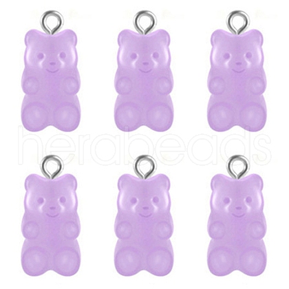 Transparent Resin Pendants HJEW-TAC0007-02F-1