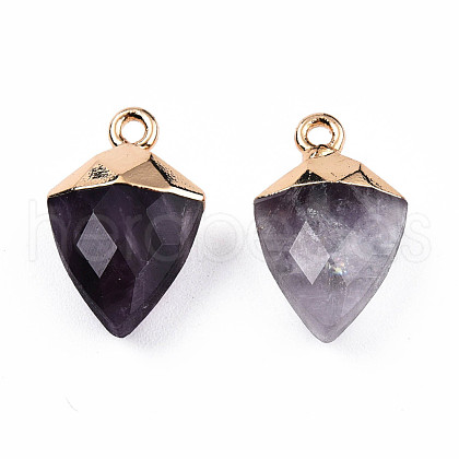 Natural Amethyst Pendants G-N326-134-02-1