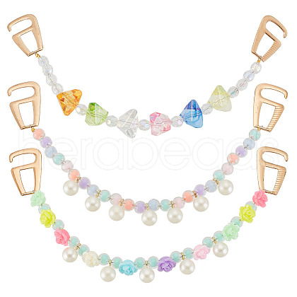 6Pcs 3 Styles Candy Series Acrylic Boot Strap Chains FIND-GO00001-1