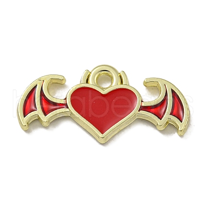 Rack Plating Alloy Enamel Pendants PALLOY-F312-68G-02-1