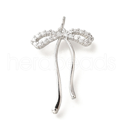 Brass Micro Pave Cubic Zirconia Pendants KK-V008-13P-01-1