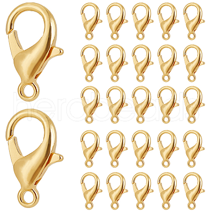 SOFPLATE 300Pcs Zinc Alloy Lobster Claw Clasps FIND-SP0001-27G-1