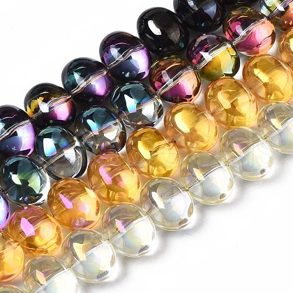 Electroplate Glass Beads Strand EGLA-S188-22-1
