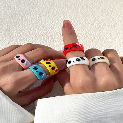 Resin Finger Rings for Women FS-WGBD8BE-09-1