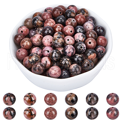 ARRICRAFT Natural Rhodonite Beads Strands G-AR0001-51-1