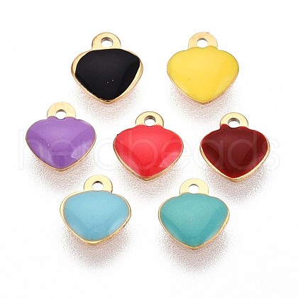 304 Stainless Steel Enamel Pendants STAS-T064-81-1
