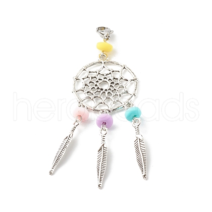 Tibetan Style Alloy Big Pendants HJEW-JM00497-01-1