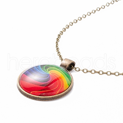 Rainbow Pride Necklace NJEW-F290-01C-1