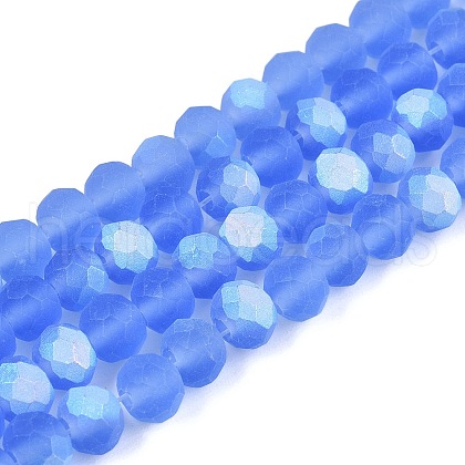 Transparent Glass Beads Strands EGLA-A044-T6mm-MB14-1