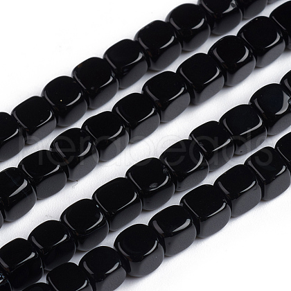 Natural Black Onyx Beads Strands G-L553-05B-1