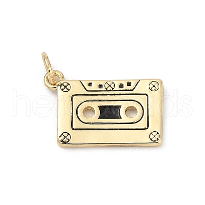 Brass Enamel Pendants KK-U062-36G-1