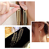 Craftdady 12 Pairs 6 Style Brass Hoop Earring Findings KK-CD0001-21-18