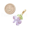 Flower Glass Pendant Decorations HJEW-MZ00262-3