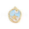 304 Stainless Steel Enamel Pendants STAS-C121-07A-G-1