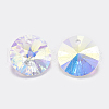 Faceted Glass Rhinestone Charms X-RGLA-F049-8mm-001AB-2