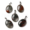 Natural African Bloodstone Pendants G-Z055-03P-01-1
