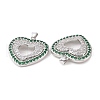 Brass Micro Pave Cubic Zirconia Pendants KK-B070-01P-3