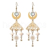 201 Stainless Steel Moth Pendants Dangle Earrings EJEW-TA00451-1