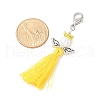 Angel Glass Pearl & MIYUKI Seed Beaded & Polycotton Tassel Pendant Decorations HJEW-MZ00198-02-3