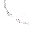 304 Stainless Steel Textured Cable Chain Slider Bracelet Making AJEW-JB01343-01-2