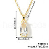 Elegant Brass Pave Glass Fashion Water Drop Pendant Necklaces BP5132-5-2