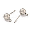 Non-Tarnish 304 Stainless Steel Stud Earring Findings STAS-O004-10D-P-2