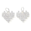 Rack Plating Brass Micro Pave Clear Cubic Zirconia Charms KK-D097-01S-1