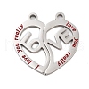 Non-Tarnish 304 Stainless Steel Split Pendants STAS-Z078-28P-1