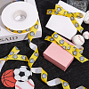 25 Yards Sport Ball Theme Printed Polyester Grosgrain Ribbon OCOR-WH20002-03B-04-4