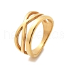 304 Stainless Steel Criss Cross Finger Rings RJEW-Q012-08G-4