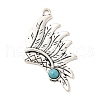 Retro Alloy Big Pendants TIBEP-L020-02AS-1