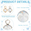 HOBBIESAY 120Pcs 2 Colors Brass Micro Pave Cubic Zirconia Charms FIND-HY0003-62-5
