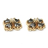 Brass Pave Clear Cubic Zirconia Connector Charms X-KK-B072-09G-3