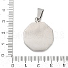 316 Surgical Stainless Steel Enamel Pendants STAS-D304-04AS-3
