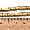 2-Hole Electroplated Synthetic Non-magnetic Hematite Beads Strands G-L613-A01-01A-4