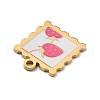 304 Stainless Steel Enamel Pendants STAS-R169-03B-G-2