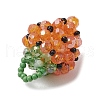 Glass Seed Beaded Pendants PALLOY-GD00003-04-4