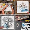 6Pcs 6 Styles Animal Theme PET Hollow Out Drawing Painting Stencils DIY-WH0394-0011-4