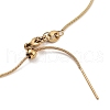 Ion Plating(IP) Adjustable 304 Stainless Steel Snake Chain Necklaces NJEW-K270-01G-4