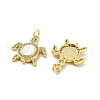 Brass Micro Pave Cubic Zirconia Pendants KK-K365-11B-G-2