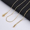 Brass Cardano Chain Necklaces for Women NJEW-D302-02G-1