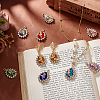   18Pcs 9 Colors Glass Pendants FIND-PH0022-22-5