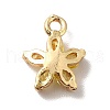 Brass Cubic Zirconia Flower Charms KK-O141-01G-04-2