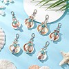Natural Aventurine & Amethyst & Howlite & Lapis Lazuli & Red Jasper & Synthetic Turquoise Chips inside Glass Wishing Bottle Pendant Decorations HJEW-JM03098-1