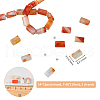 SUPERFINDINGS 2 Strands Natural Orange Botswana Agate Beads Strands G-FH0002-39-2